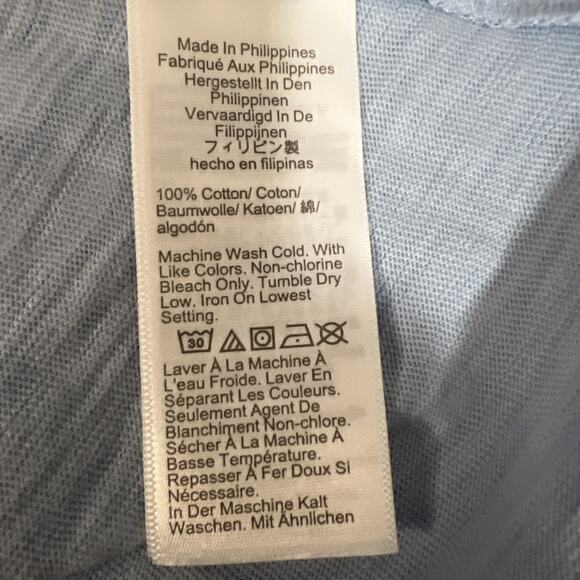 J. Crew Girfriend Tee T-Shirt Womens Medium Blue Short Sleeve Scoop Neck Cotton - Picture 7 of 11